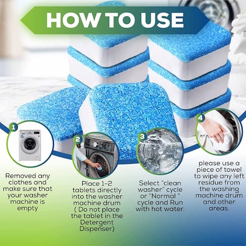 Steps to clean the washing machine