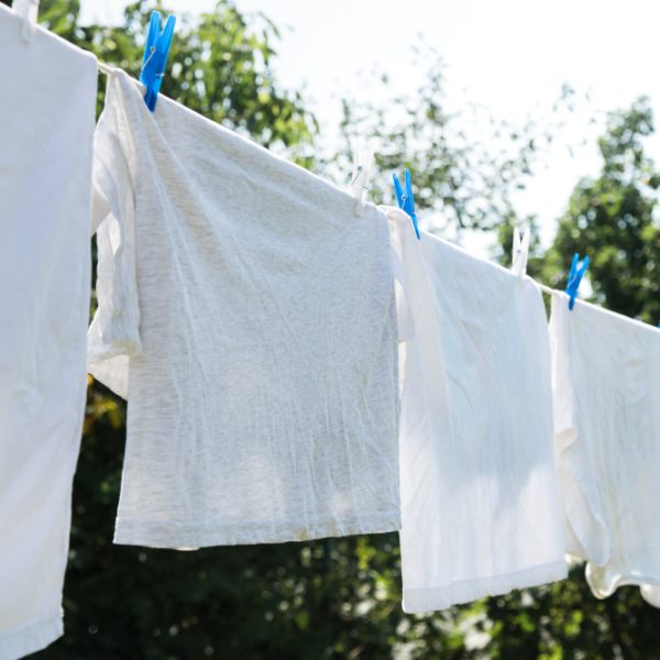 white T Shirt with towels and box