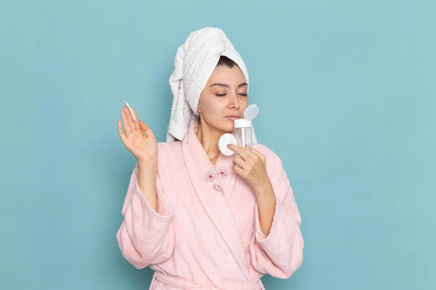 woman with gentle laundry soap