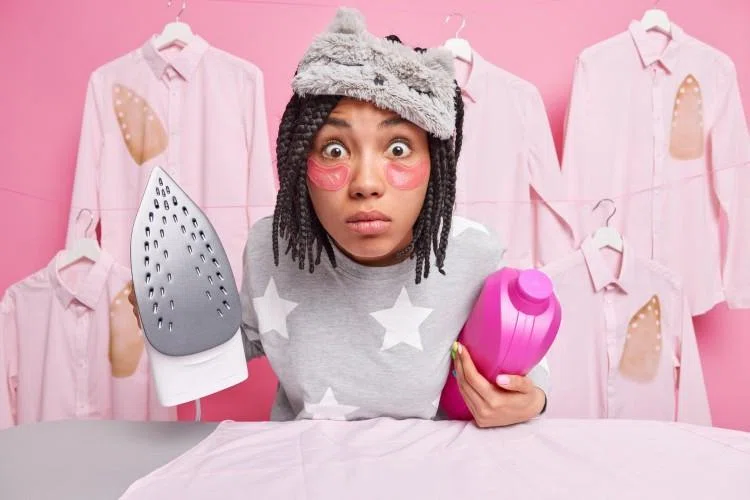 women doing dry clean at home