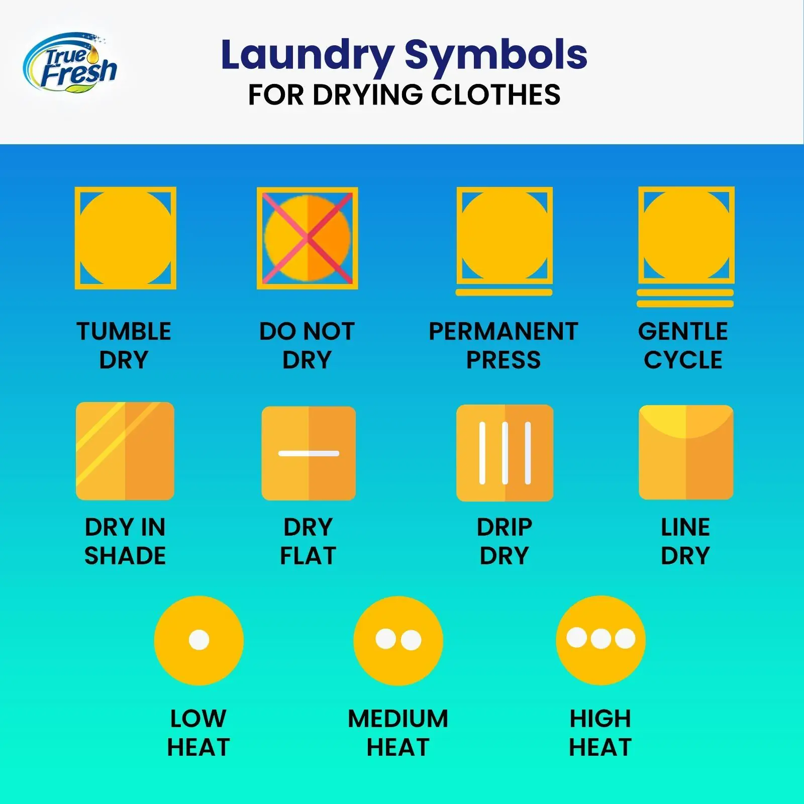 Laundry symbol for drying clothes
